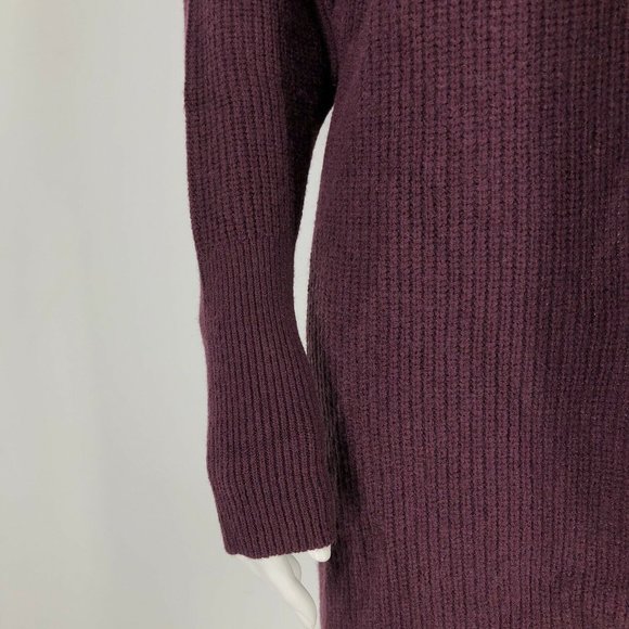Leith Slouchy Cardigan Sweater Burgundy Open Front - Picture 5 of 8
